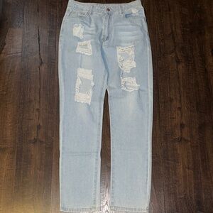 Kids Light Blue Distressed Jeans